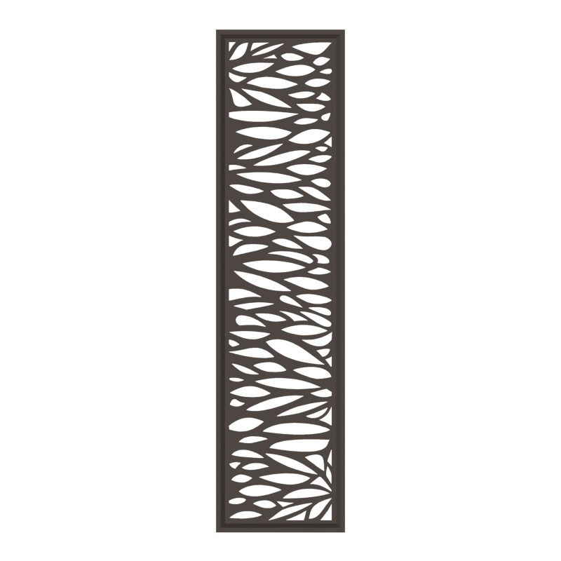 Dekorativt Hegnspanel Neva 44x179 cm Grå Aluminium