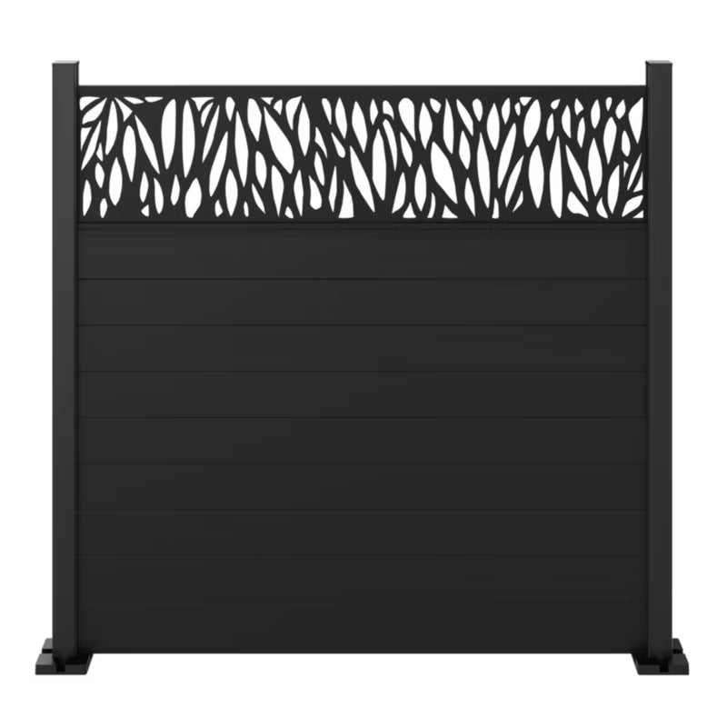 Dekorativt Hegnspanel Neva 44x179 cm Grå Aluminium