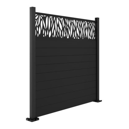 Dekorativt Hegnspanel Neva 44x179 cm Grå Aluminium