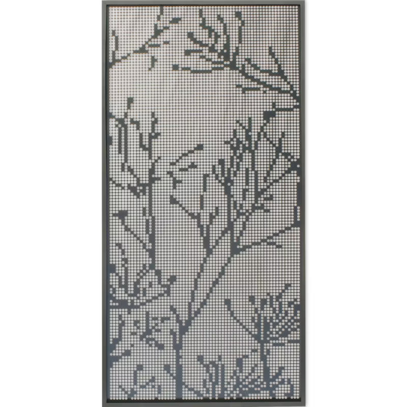 Dekorativt Hegnspanel Neva 88x179 cm Mørkegrå Aluminium