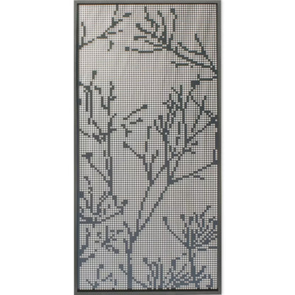 Dekorativt Hegnspanel Neva 88x179 cm Mørkegrå Aluminium