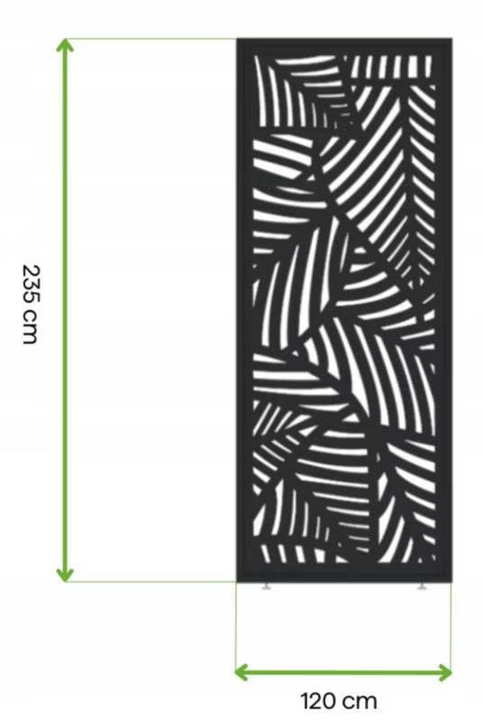 Dekorativt Panel til Pergola 115x235 cm Antracit