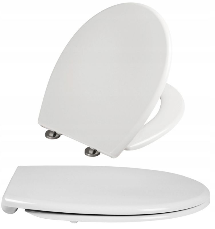 Toiletsæde Hårdt Duroplast Hvidt Standard Softclose Quick-Release