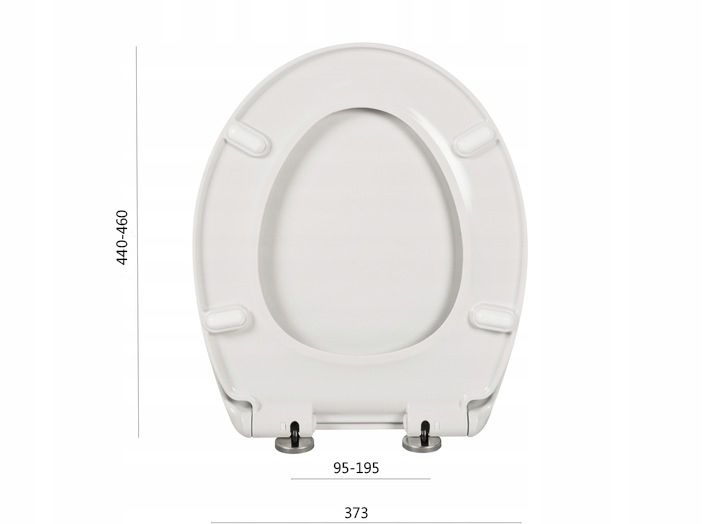 Toiletsæde Hårdt Duroplast Hvidt Standard Softclose Quick-Release