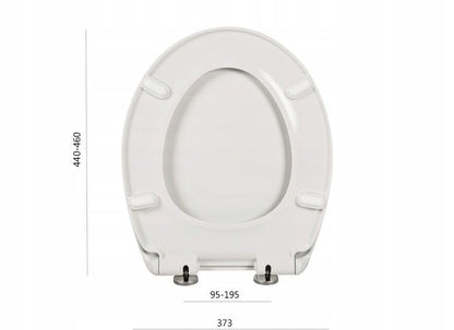 Toiletsæde Hårdt Duroplast Hvidt Standard Softclose Quick-Release