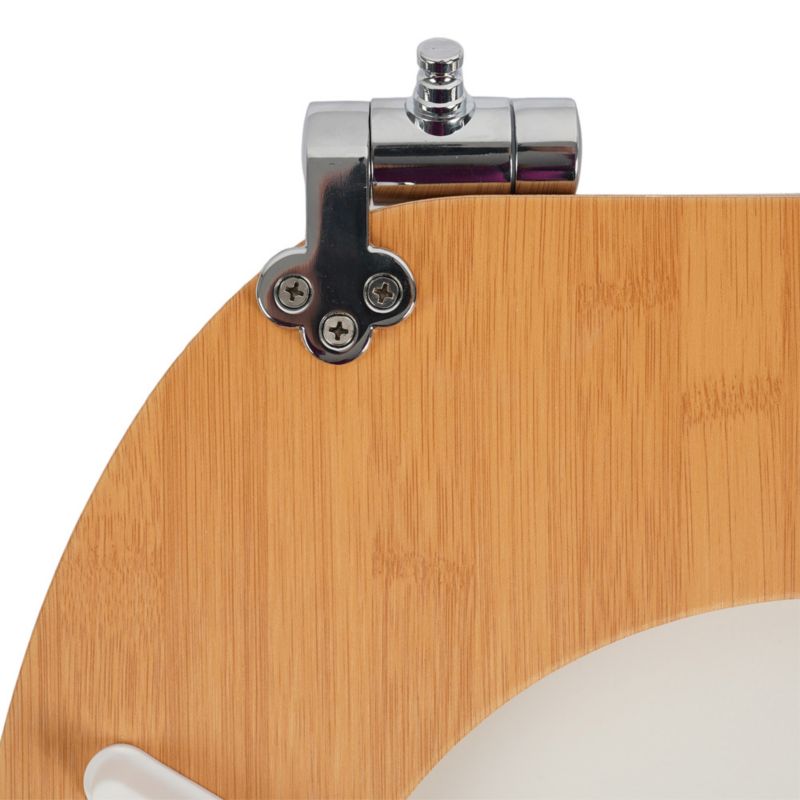 Toiletsæde MDF Hvid Trælook med Soft Close 43,5x37,5 cm