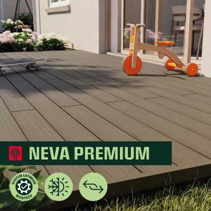 Neva Premium komposit terrassebræt i brun