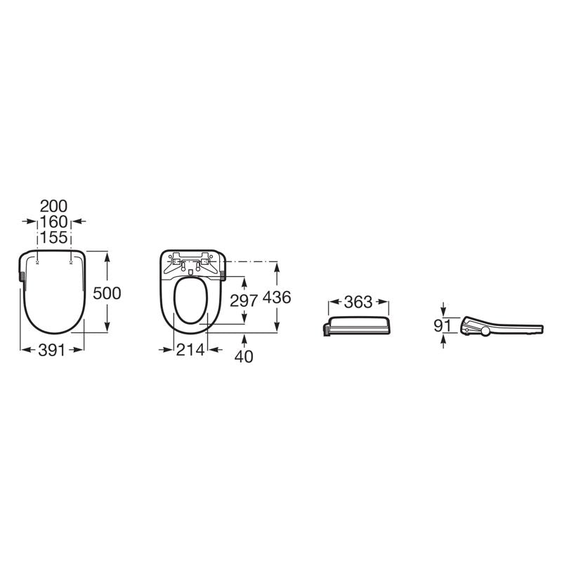 Toiletsæde Multiclean Hvid Opvarmet med Bidet og Tørring | 8445662006076