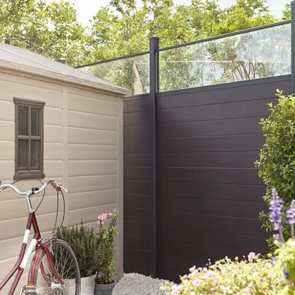 GoodHome Neva komposit hegnsplanke 2,2 x 15,7 x 179 cm grå 3 stk.