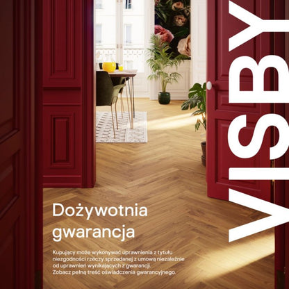 Massiv gulvplanke GoodHome Visby sildebensmønster 1,75 m2