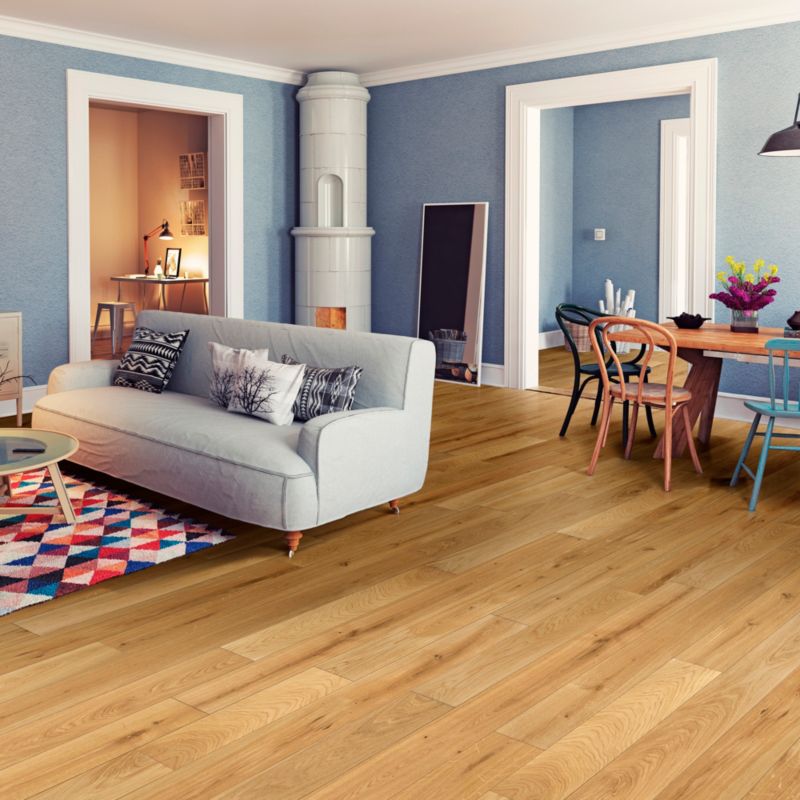 Massiv olieret gulvplanke GoodHome Visby 1,26 m²