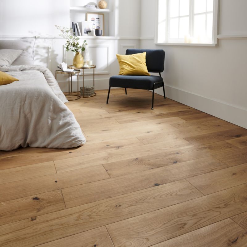 3-lags Træplanke Eg Marcy 109,2x18 cm Natur 1,37 m²