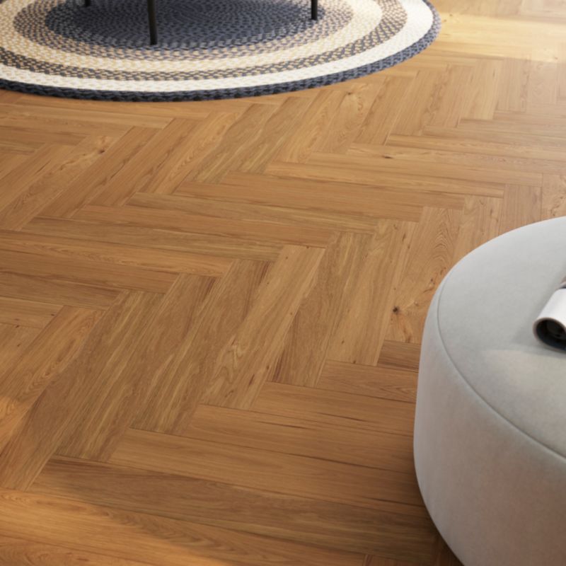 Trelags gulvplanke GoodHome Eg Visby sildebensmønster 1-lamel 1,94 m²