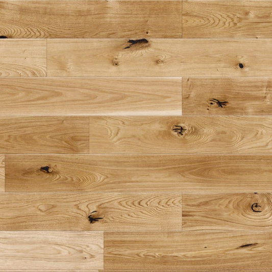 GoodHome Visby M Rustic 3-lags gulvplanke i eg, 1-lamel, 0,99 m²