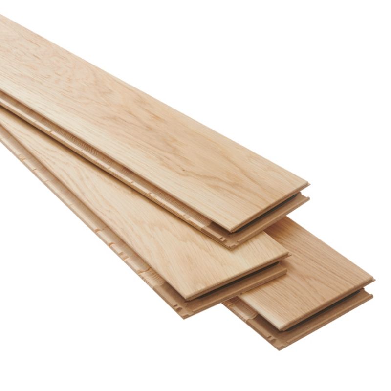 GoodHome Visby M Rustic 3-lags gulvplanke i eg, 1-lamel, 0,99 m²