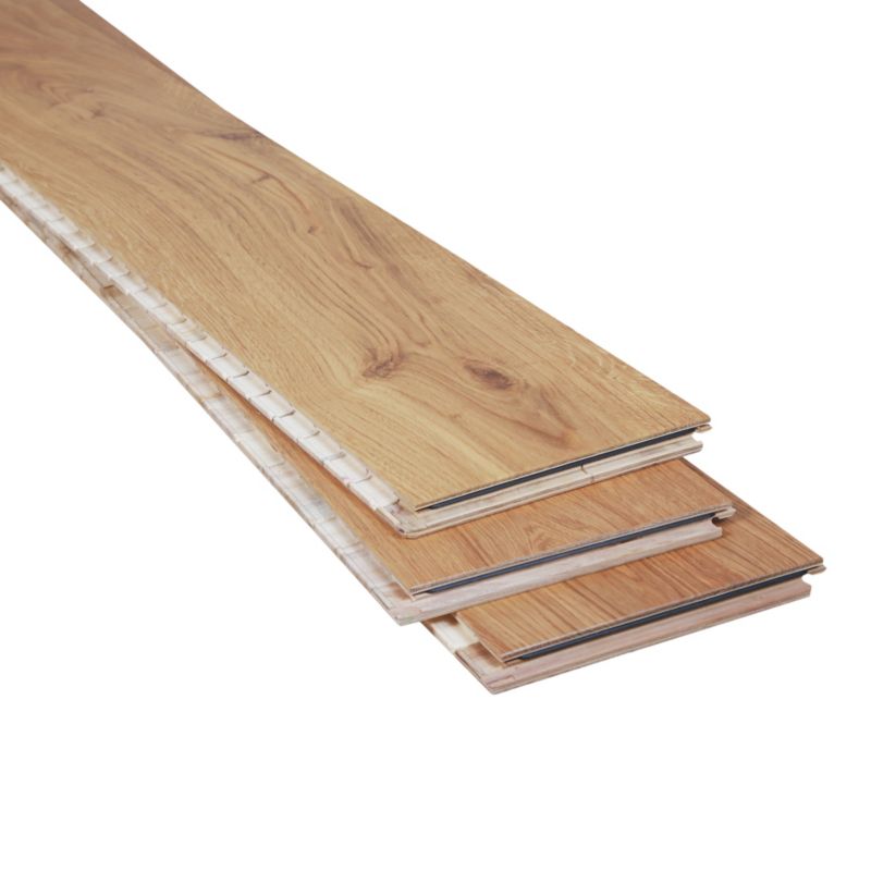 GoodHome Visby XL 3-lags gulvplanke i eg, 1-lamel, 2,05 m²