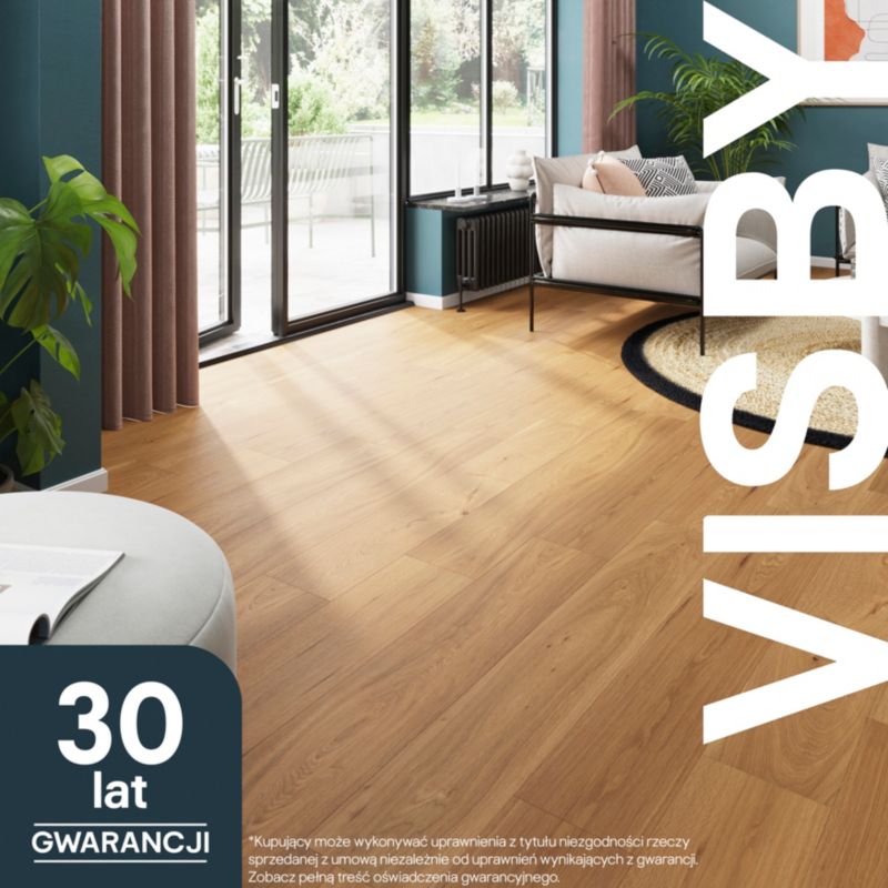 GoodHome Visby XL 3-lags gulvplanke i eg, 1-lamel, 2,05 m²