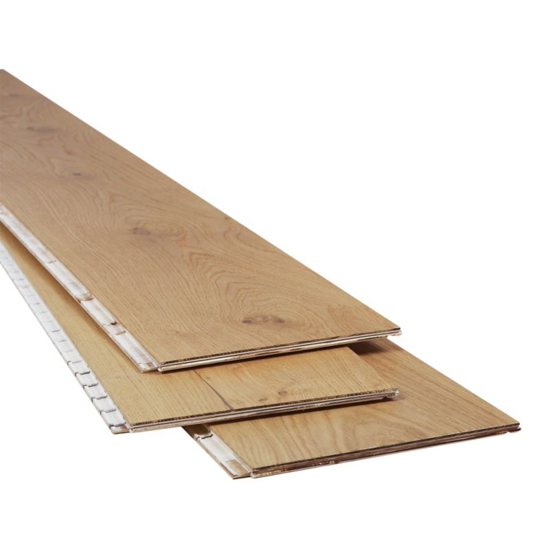 GoodHome Visby XXL 3-lags trægulv i eg, 1-lamel, 3,17 m²