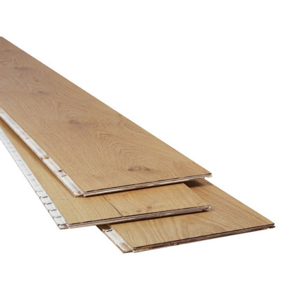 GoodHome Visby XXL 3-lags trægulv i eg, 1-lamel, 3,17 m²
