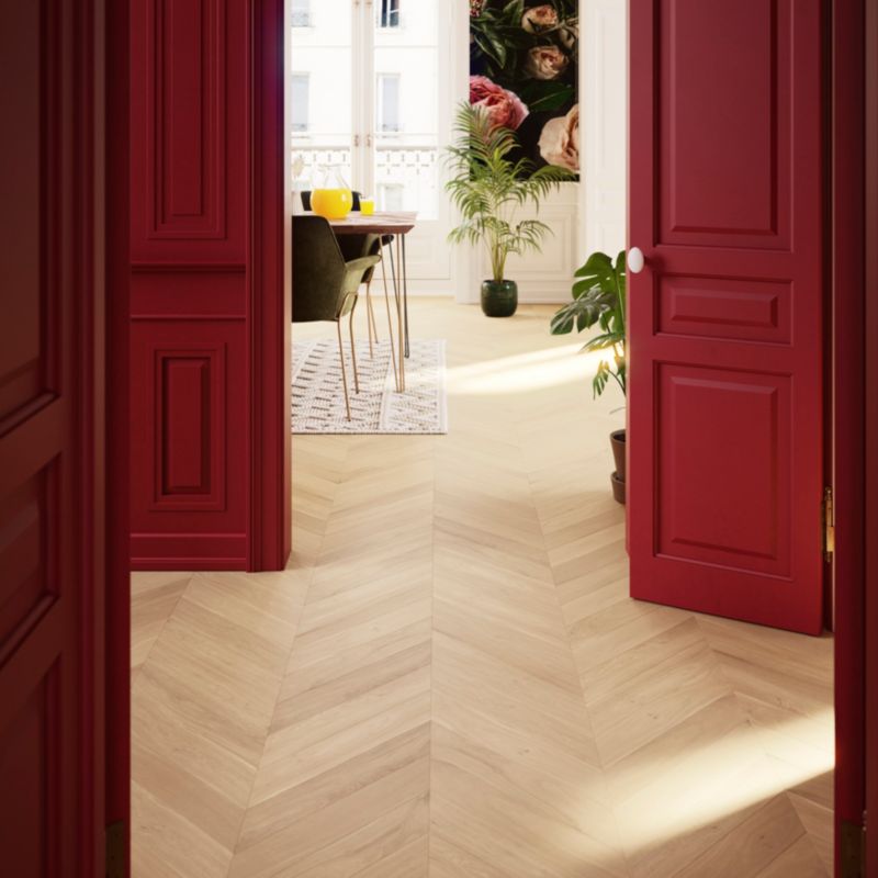GoodHome Eslov trelags gulvbræt 14 x 90 x 540 mm fransk fiskebensmønster 1-lamel 1,75 m²