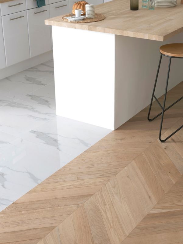 GoodHome Eslov trelags gulvbræt 14 x 90 x 540 mm fransk fiskebensmønster 1-lamel 1,75 m²