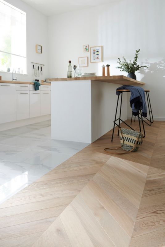 GoodHome Eslov trelags gulvbræt 14 x 90 x 540 mm fransk fiskebensmønster 1-lamel 1,75 m²