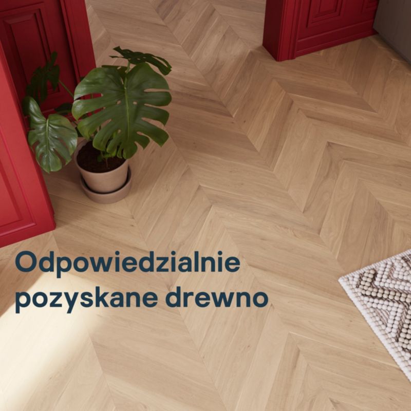 GoodHome Eslov trelags gulvbræt 14 x 90 x 540 mm fransk fiskebensmønster 1-lamel 1,75 m²