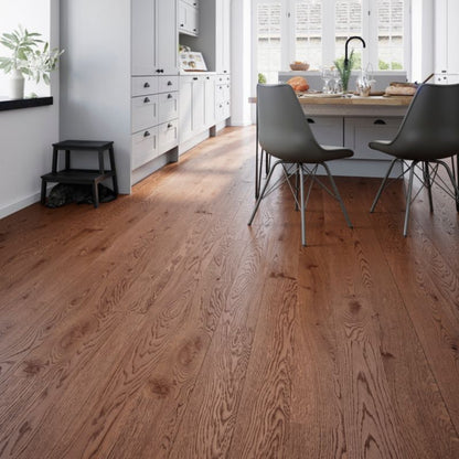 GoodHome Usborne trelags gulvbræt i brun, 1-lamel, 1,33 m²