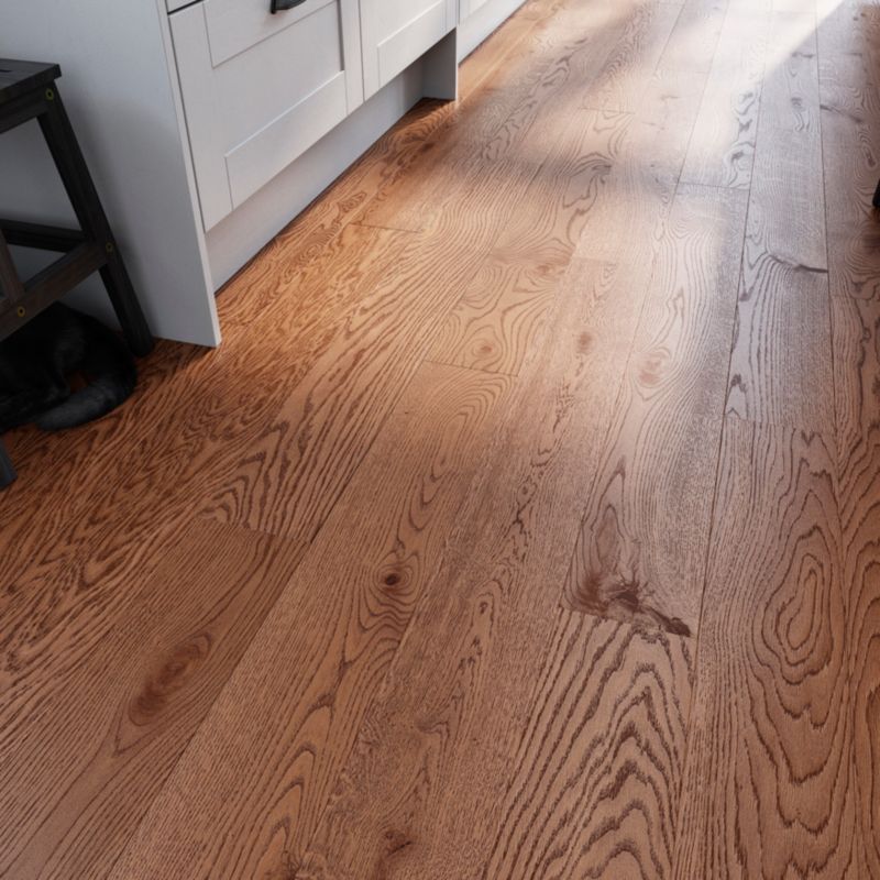 GoodHome Usborne trelags gulvbræt i brun, 1-lamel, 1,33 m²