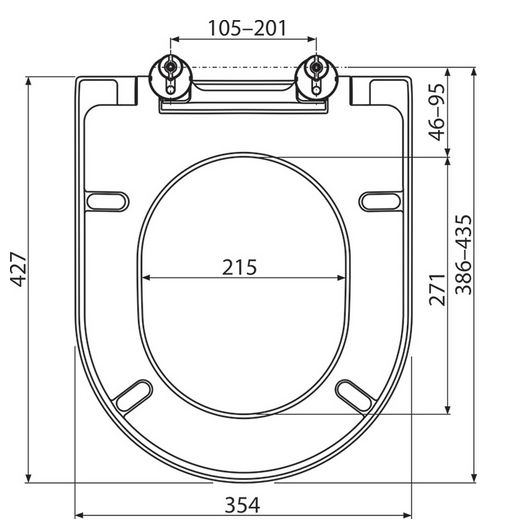 Toiletsæde Uni Chrome 02A Hvid SoftClose Duroplast 8592626027698