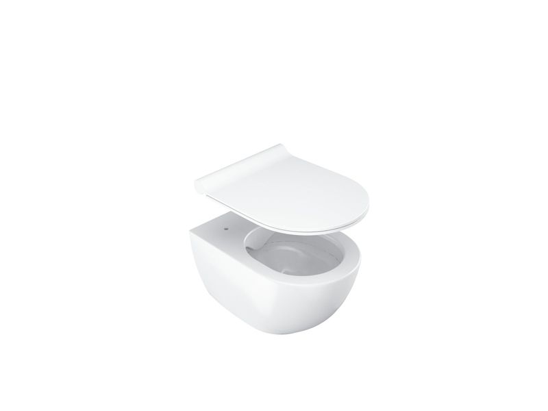 Toiletsæde Uni Chrome Slim Hvid SoftClose 358x453 mm