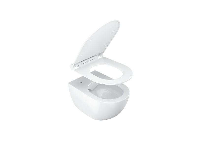 Toiletsæde Uni Chrome Slim Hvid SoftClose 358x453 mm