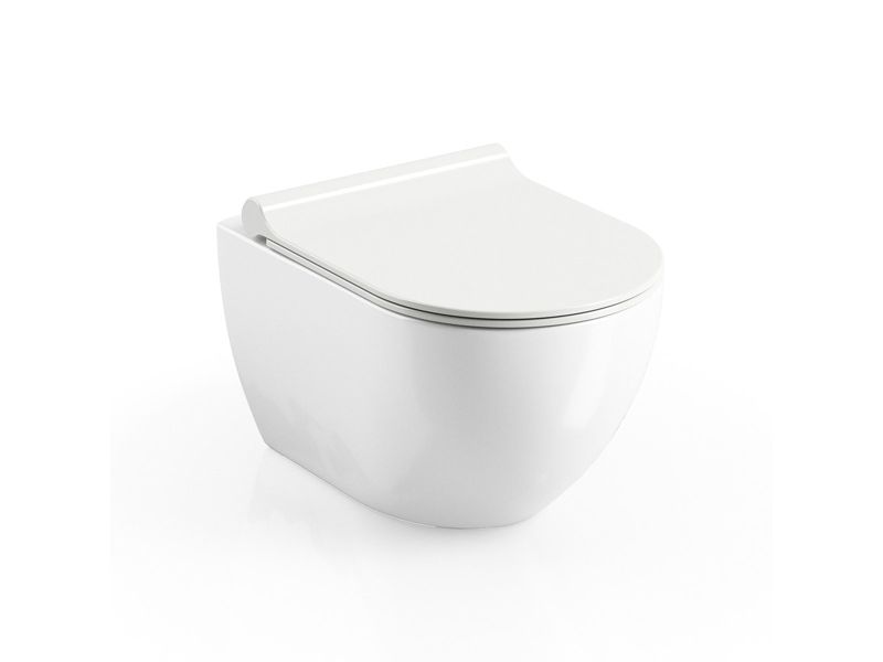 Toiletsæde Uni Chrome Slim Hvid SoftClose 358x453 mm