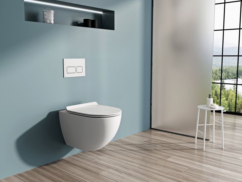 Toiletsæde Vita Slim Hvid SoftClose 364x450 mm