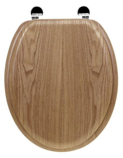 Toiletsæde Aqualine Eg Brun Oval HDF Finer 43x37 cm