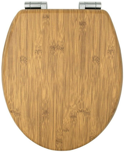 Toiletsæde Bambus Brun MDF Blødt Luk 37,3x45,5 cm