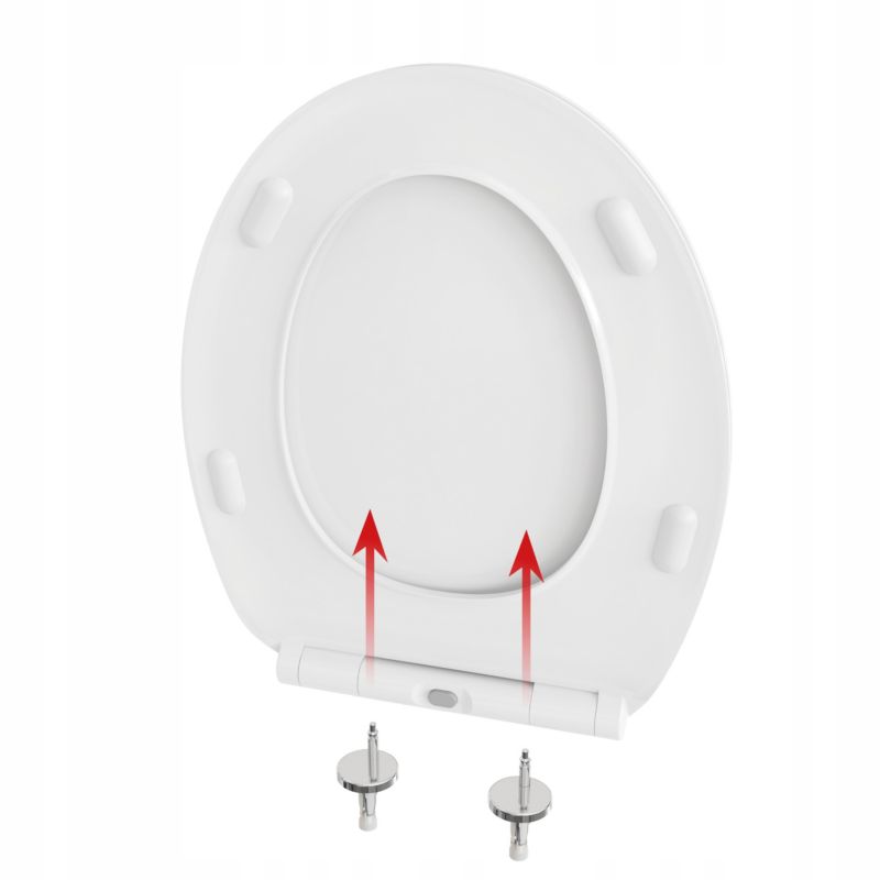 Toiletsæde Hvid Duroplast Med Soft Close 44,4 x 36,9 cm