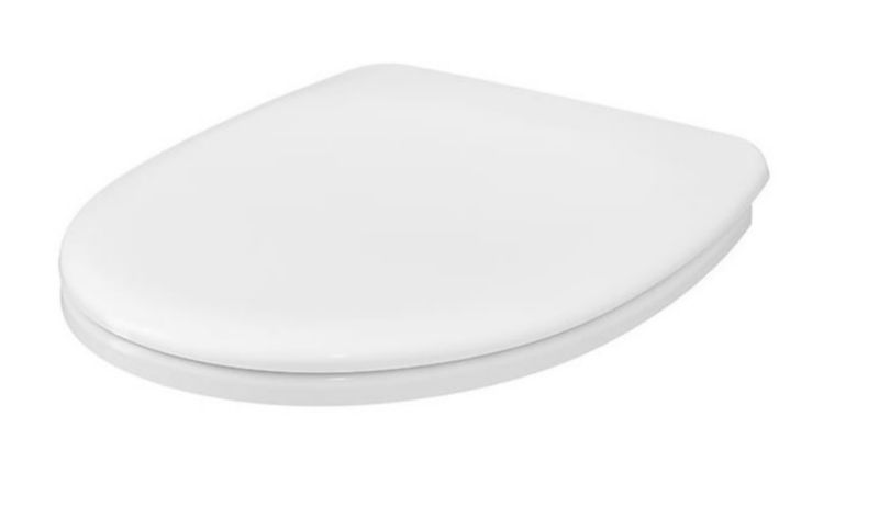 Toiletsæde Duroplast Hvid Antibakteriel Wolnoopadająca 441x358 mm