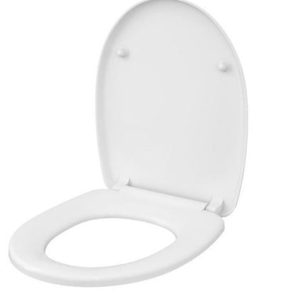Toiletsæde Duroplast Hvid Antibakteriel Wolnoopadająca 441x358 mm