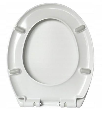 Toiletsæde Duroplast Hvid Antibakteriel Wolnoopadająca 441x358 mm