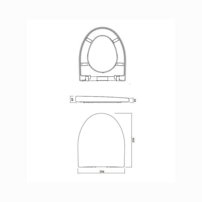 Toiletsæde Parva Hvid Hurtigudløsning 40 cm
