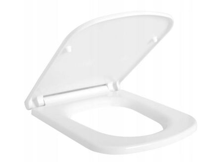 Toiletsæde med Soft Close Duroplast Antibakteriel Hvid 1 stk.