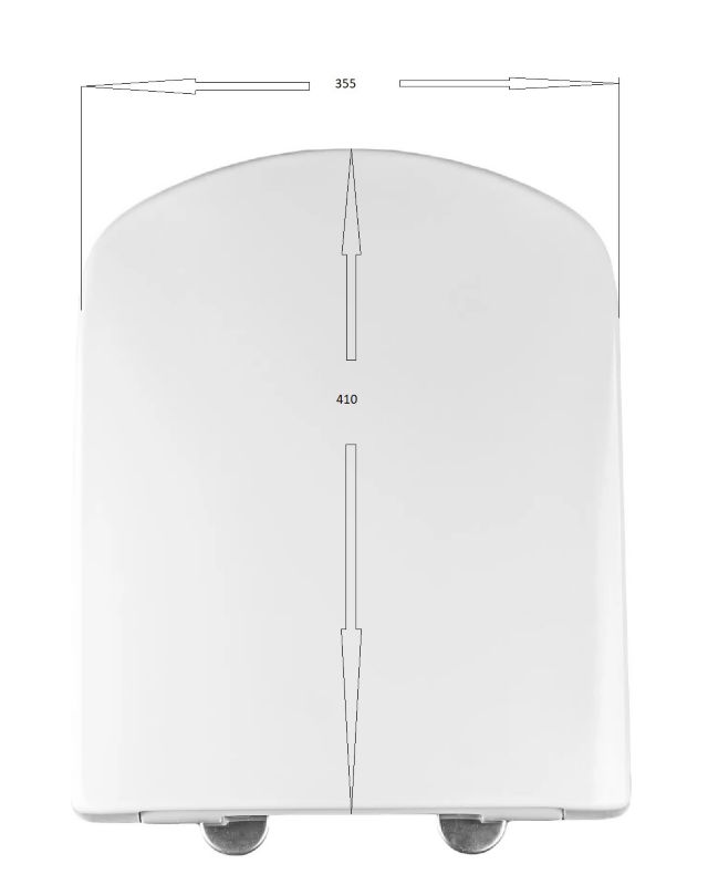 Toiletsæde med Soft Close Duroplast Antibakteriel Hvid 1 stk.