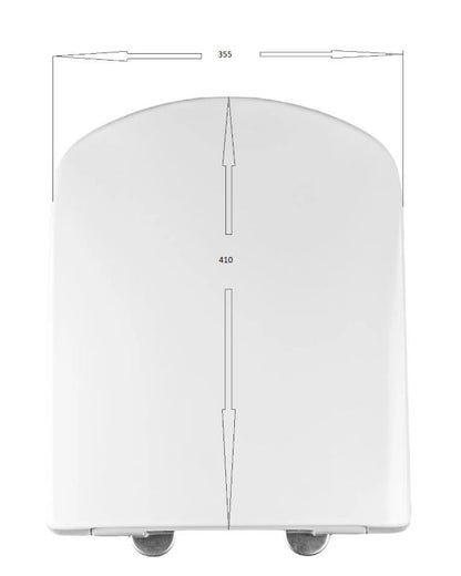 Toiletsæde med Soft Close Duroplast Antibakteriel Hvid 1 stk.