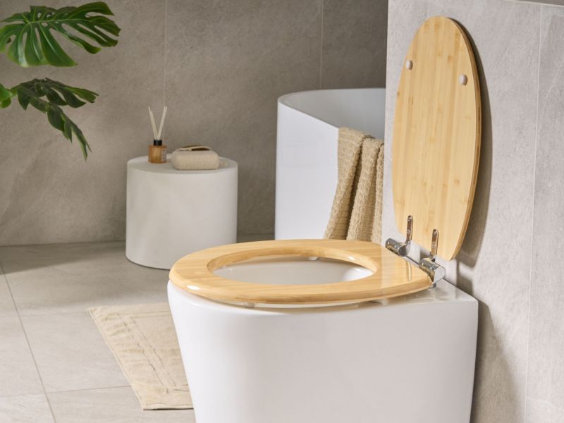 Toiletsæde Cuareim Bambus Blødt Luk 45 cm Natur