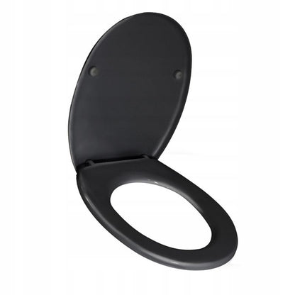 Toiletsæde Sort Duroplast med Soft Close 42,8 x 36,5 cm