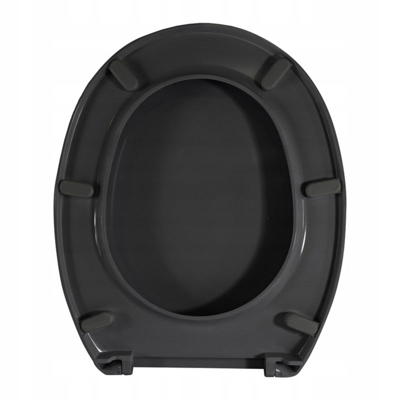 Toiletsæde Sort Duroplast med Soft Close 42,8 x 36,5 cm