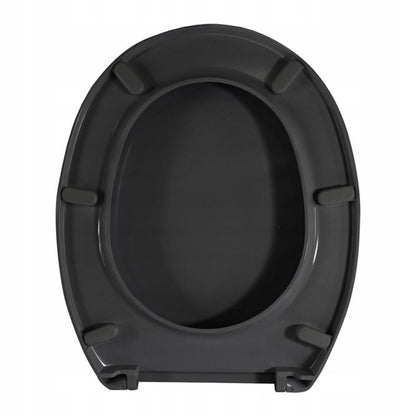 Toiletsæde Sort Duroplast med Soft Close 42,8 x 36,5 cm
