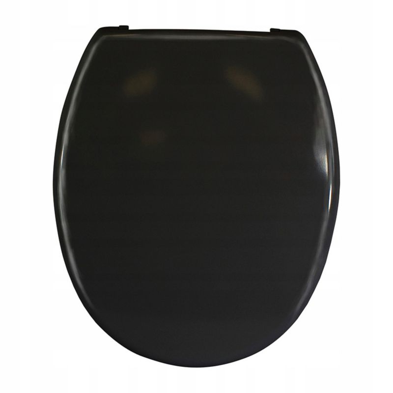 Toiletsæde Sort Duroplast med Soft Close 42,8 x 36,5 cm