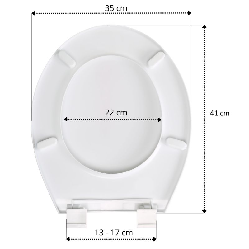 Toiletsæde Universal Hvid Polypropylen 41x35 cm